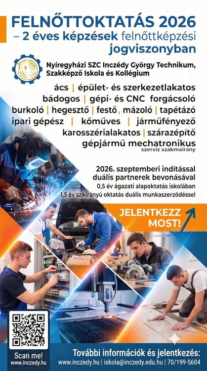 Inczédy felnőttoktatás 2026.