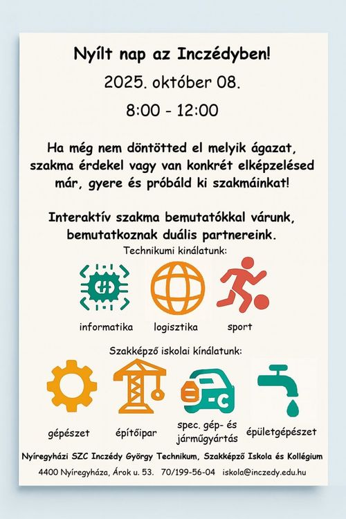 Nyílt nap az Inczédyben