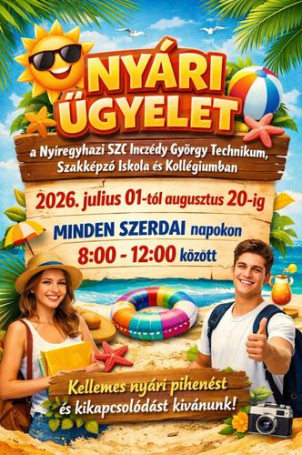 Nyári ügyelet az Inczédyben!